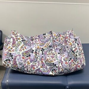 Vera Bradley Paisley Quilted Travel Tote - Purple Multi